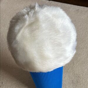 White Faux Fur hat